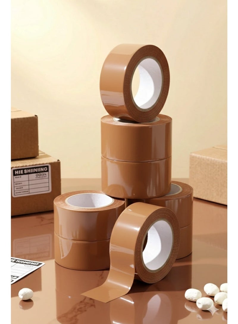 AKSONZ Brown Packing Tape 2 Inch x 50 Yards (48mm) Heavy Duty Strong Adhesive Packaging Tape for Shipping, Moving Boxes, Warehouse & Office Sealing, Pack of 12 Rolls - Image 2